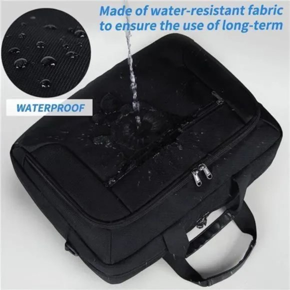 New Laptop Bag 17.3 Inch Laptop Briefcase Large Waterproof Laptop Case for Men - Picture 2 of 7